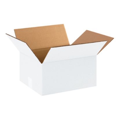 Picture of Partners Brand White Corrugated Cartons 12in x 10in x 6in, Bundle of 25