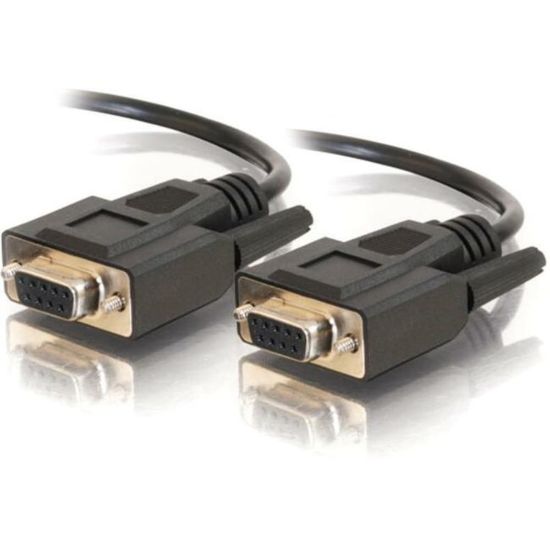 Picture of C2G 15ft DB9 F/F Cable - Black - DB-9 Female - DB-9 Female - 15ft - Black