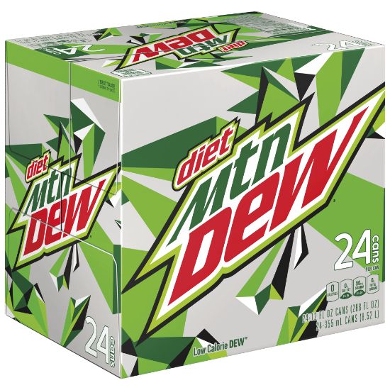 Picture of Pepsi Diet Mountain Dew Soda, 12 Oz, Pack Of 24 Bottles