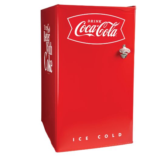 Picture of Coca-Cola 3.2 Cu Ft Refrigerator With Freezer, Red