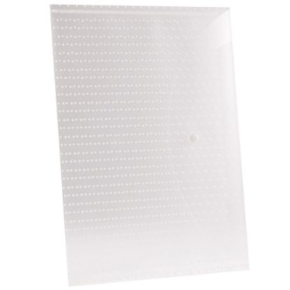 Picture of Realspace Poly Project Envelope, Letter Size, Clear/White Dots