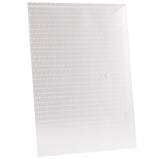 Picture of Realspace Poly Project Envelope, Letter Size, Clear/White Dots