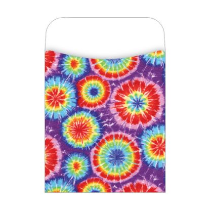 Picture of Barker Creek Peel & Stick Library Pockets, 3 1/2in x 5 1/8in, Tie-Dye, Pack Of 30