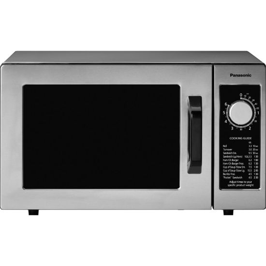 Picture of Panasonic 1000 Watt Commercial Microwave Oven NE-1025F - Single - 0.8 ft� Capacity - Microwave - 1000 W Microwave Power - 120 V AC - FuseStainless Steel - Countertop - Stainless Steel