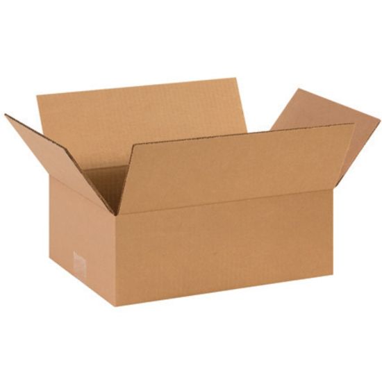 Picture of Partners Brand Flat Corrugated Boxes, 14in x 10in x 5in, Kraft, Bundle of 25