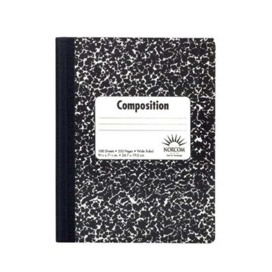 Picture of Composition Book, 7-1/2in x 9-3/4in, Wide-Rule, 100 Sheets