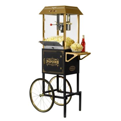 Picture of Nostalgia Electrics NKPCRT10 Vintage Professional Popcorn Cart, Black