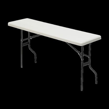 Picture of Iceberg Resin Folding Table, 60inW x 18inD, Platinum/Black