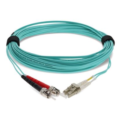 Picture of AddOn 7m LC to ST OM4 Aqua Patch Cable - Patch cable - LC/UPC multi-mode (M) to ST/UPC multi-mode (M) - 7 m - fiber optic - duplex - 50 / 125 micron - OM4 - halogen-free - aqua