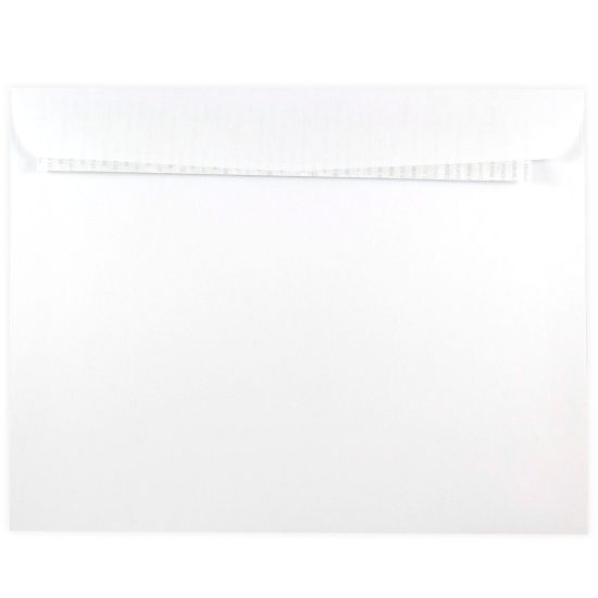 Picture of JAM Paper Booklet Envelopes, 10in x 13in, Peel & Seal Closure, White, Pack Of 25 Envelopes