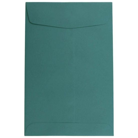 Picture of JAM Paper Open-End 6in x 9in Catalog Envelopes, Gummed Closure Teal, Pack Of 10