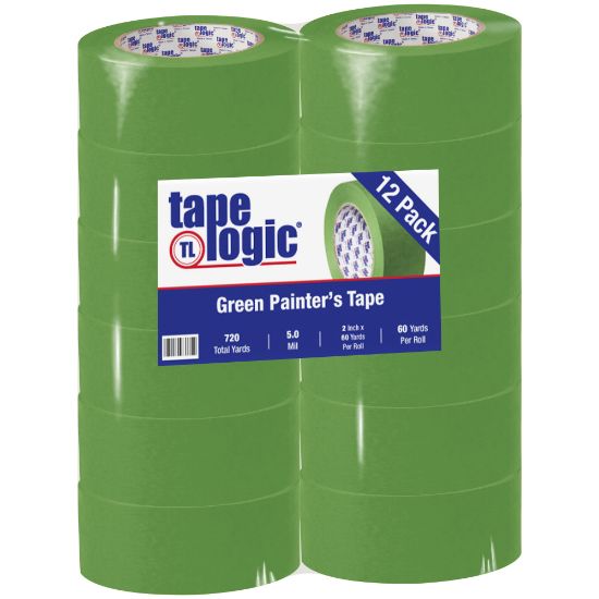 Picture of Tape Logic 3200 Painters Tape, 3in Core, 2in x 180ft, Green, Case Of 12