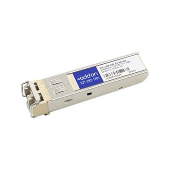 Picture of AddOn - SFP (mini-GBIC) transceiver module - 1GbE - 1000Base-CWDM - LC single-mode - up to 24.9 miles - 1390 nm - TAA Compliant