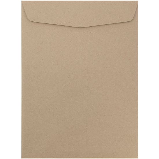 Picture of JAM Paper Open-End 10in x 13in Catalog Envelopes, Gummed Closure, Brown, Pack Of 10 Envelopes