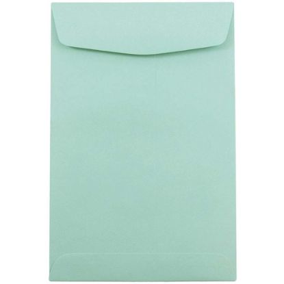 Picture of JAM Paper Open-End 6in x 9in Catalog Envelopes, Gummed Closure Aqua, Pack Of 25