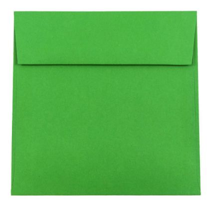 Picture of JAM Paper Color Square Invitation Envelopes, 6 1/2in x 6 1/2in, Gummed Seal, 30% Recycled, Green, Pack Of 25