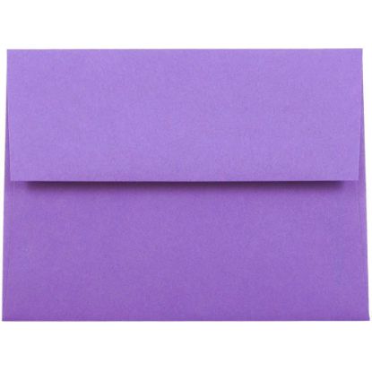 Picture of JAM Paper Booklet Invitation Envelopes, A2, Gummed Seal, 30% Recycled, Violet Purple, Pack Of 25