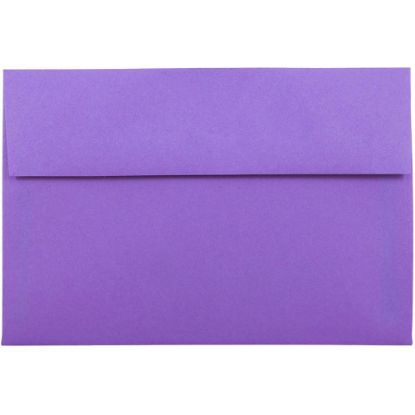 Picture of JAM Paper Booklet Invitation Envelopes, A8, Gummed Seal, 30% Recycled, Violet Purple, Pack Of 25