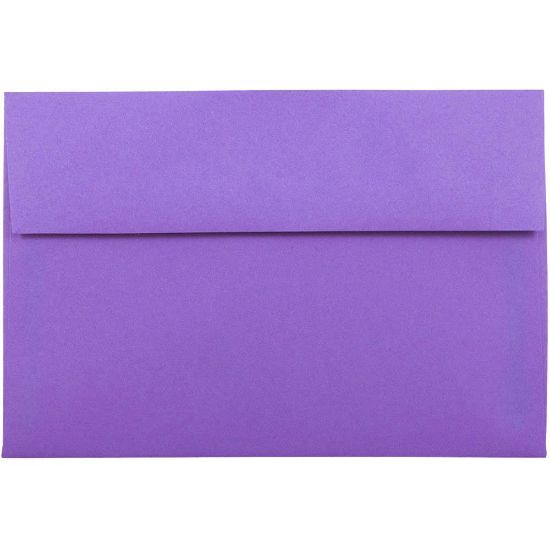 Picture of JAM Paper Booklet Invitation Envelopes, A8, Gummed Seal, 30% Recycled, Violet Purple, Pack Of 25