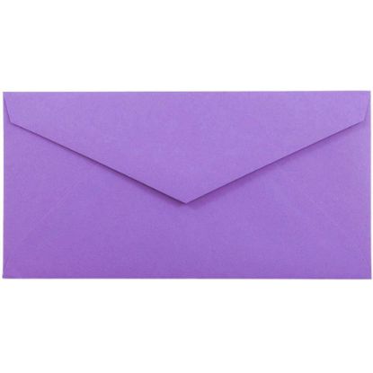 Picture of JAM Paper Booklet Envelopes, #7 3/4 Monarch, Gummed Seal, 30% Recycled, Violet Purple, Pack Of 25