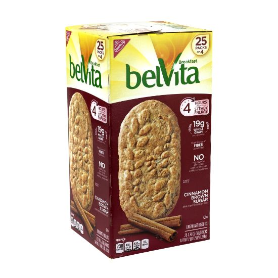 Picture of Belvita Breakfast Biscuits Cinnamon Brown Sugar 4 Packs, 25 Count