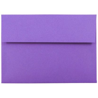 Picture of JAM Paper Booklet Invitation Envelopes, A7, Gummed Seal, 30% Recycled, Violet Purple, Pack Of 25