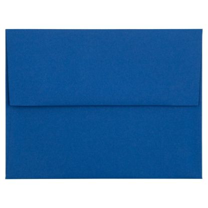 Picture of JAM Paper Booklet Invitation Envelopes, A2, Gummed Seal, Presidential Blue, Pack Of 25