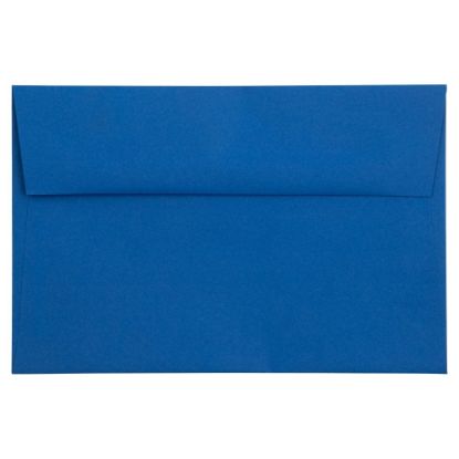 Picture of JAM Paper Booklet Invitation Envelopes, A9, Gummed Seal, Presidential Blue, Pack Of 25