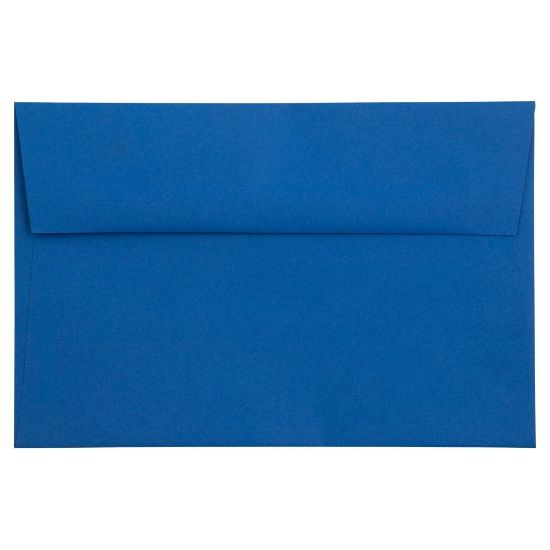 Picture of JAM Paper Booklet Invitation Envelopes, A9, Gummed Seal, Presidential Blue, Pack Of 25