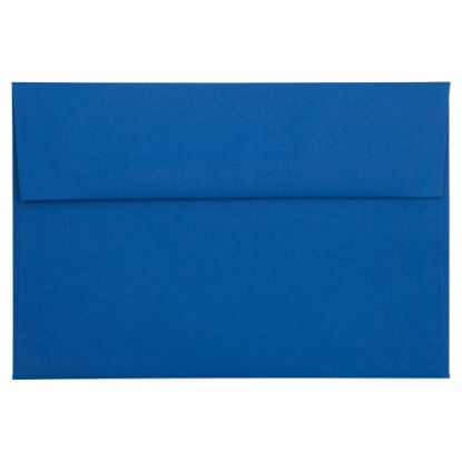 Picture of JAM Paper Booklet Invitation Envelopes, A8, Gummed Seal, Presidential Blue, Pack Of 25