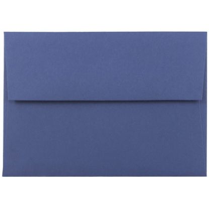 Picture of JAM Paper Booklet Envelopes, #4 Bar (A1), Gummed Seal, Presidential Blue, Pack Of 25