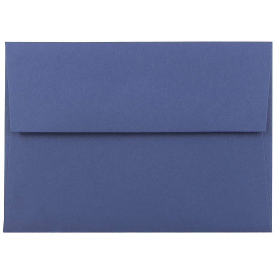 Picture of JAM Paper Booklet Envelopes, #4 Bar (A1), Gummed Seal, Presidential Blue, Pack Of 25