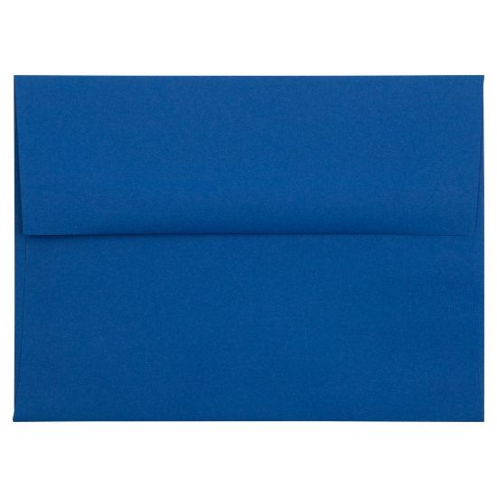 Picture of JAM Paper Booklet Invitation Envelopes, A6, Gummed Seal, Presidential Blue, Pack Of 25