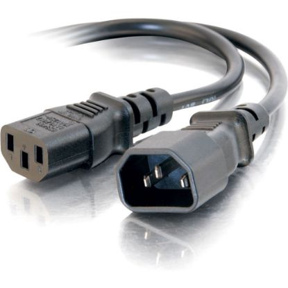 Picture of C2G 2ft 18 AWG Computer Power Extension Cord (IEC320C14 to IEC320C13) - 2ft