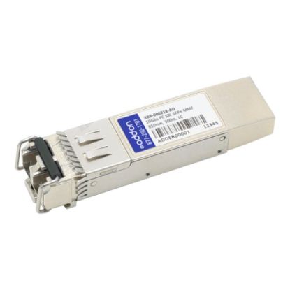 Picture of AddOn Brocade XBR-000218 Compatible SFP+ Transceiver - SFP+ transceiver module (equivalent to: Brocade XBR-000218) - 10Gb Fibre Channel (LW) - Fibre Channel - LC multi-mode - up to 984 ft - 850 nm - for P/N: FTLF8532P4BCV-AO