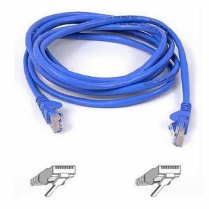 Picture of Belkin Cat5e Patch Cable - RJ-45 Male Network - RJ-45 Male Network - 25ft - Blue