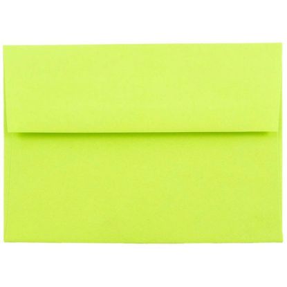 Picture of JAM Paper Booklet Invitation Envelopes, A6, Gummed Seal, Lime Green, Pack Of 25