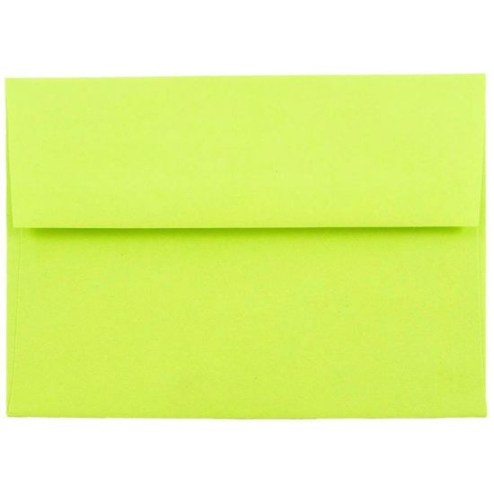 Picture of JAM Paper Booklet Invitation Envelopes, A6, Gummed Seal, Lime Green, Pack Of 25