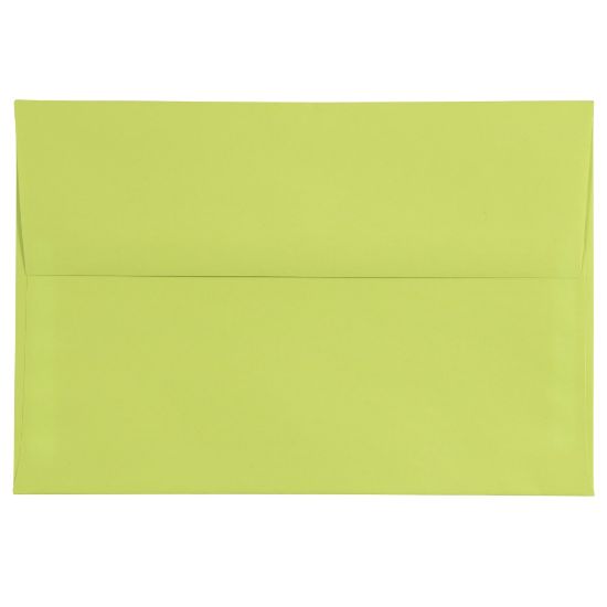 Picture of JAM Paper Booklet Invitation Envelopes, A8, Gummed Seal, Lime Green, Pack Of 25