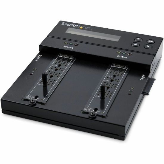 Picture of StarTech.com Standalone M.2 NVMe Duplicator and Eraser, External SSD/HDD Cloner/Wiper, M.2 PCIe AHCI/NVMe, M.2 SATA, 2.5in/3.5in SATA Drives