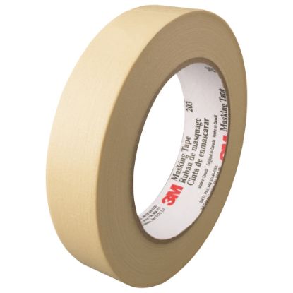 Picture of 3M 203 Masking Tape, 3in Core, 1in x 180ft, Natural, Pack Of 36