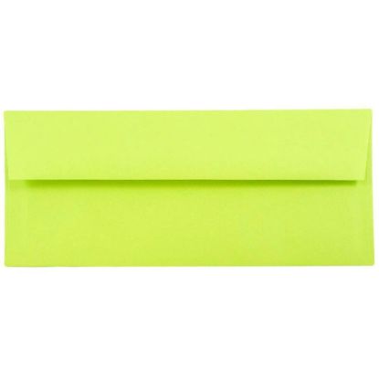 Picture of JAM PAPER #10 Business Colored Envelopes, 4 1/8in x 9 1/2in, Ultra Lime Green, Pack Of 25