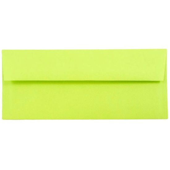 Picture of JAM PAPER #10 Business Colored Envelopes, 4 1/8in x 9 1/2in, Ultra Lime Green, Pack Of 25