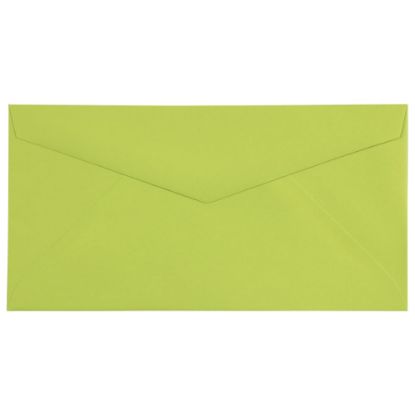 Picture of JAM Paper Booklet Envelopes, #7 3/4 Monarch, Straight Flap, Gummed Seal, Lime Green, Pack Of 25