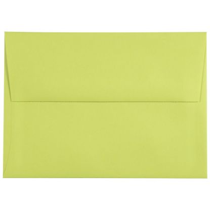 Picture of JAM Paper Booklet Invitation Envelopes, A7, Gummed Seal, Lime Green, Pack Of 25