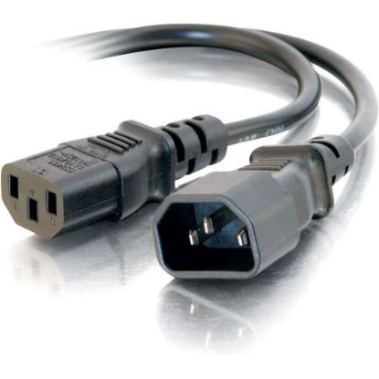 Picture of C2G 4ft 16 AWG 250 Volt Computer Power Extension Cord (IEC320C14 to IEC320C13) - 250V AC4ft