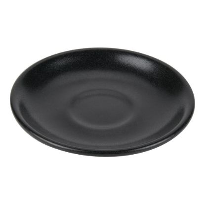 Picture of Foundry A.D. Cup Saucers For A.D. Cups, 4 7/8in, Black, Pack Of 24 Saucers