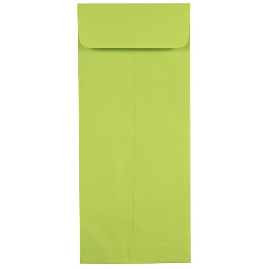 Picture of JAM Paper #10 Policy Envelopes, Gummed Seal, Ultra Lime Green, Pack Of 25