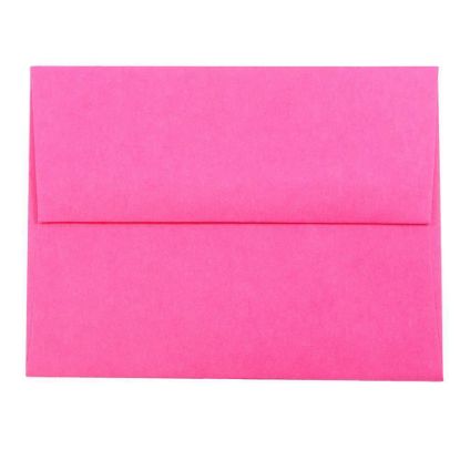 Picture of JAM Paper Booklet Invitation Envelopes, A2, Gummed Seal, Ultra Fuchsia, Pack Of 25