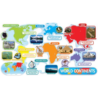 Picture of Scholastic World Continents Bulletin Board, 24 1/5inL